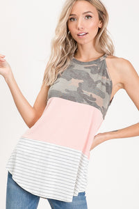 Blush Print Tank Top