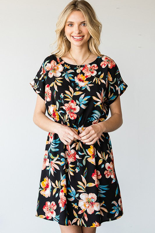 Floral Print Mini Dress