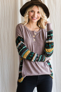 Color Block Sweater Top