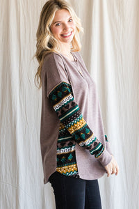 Color Block Sweater Top